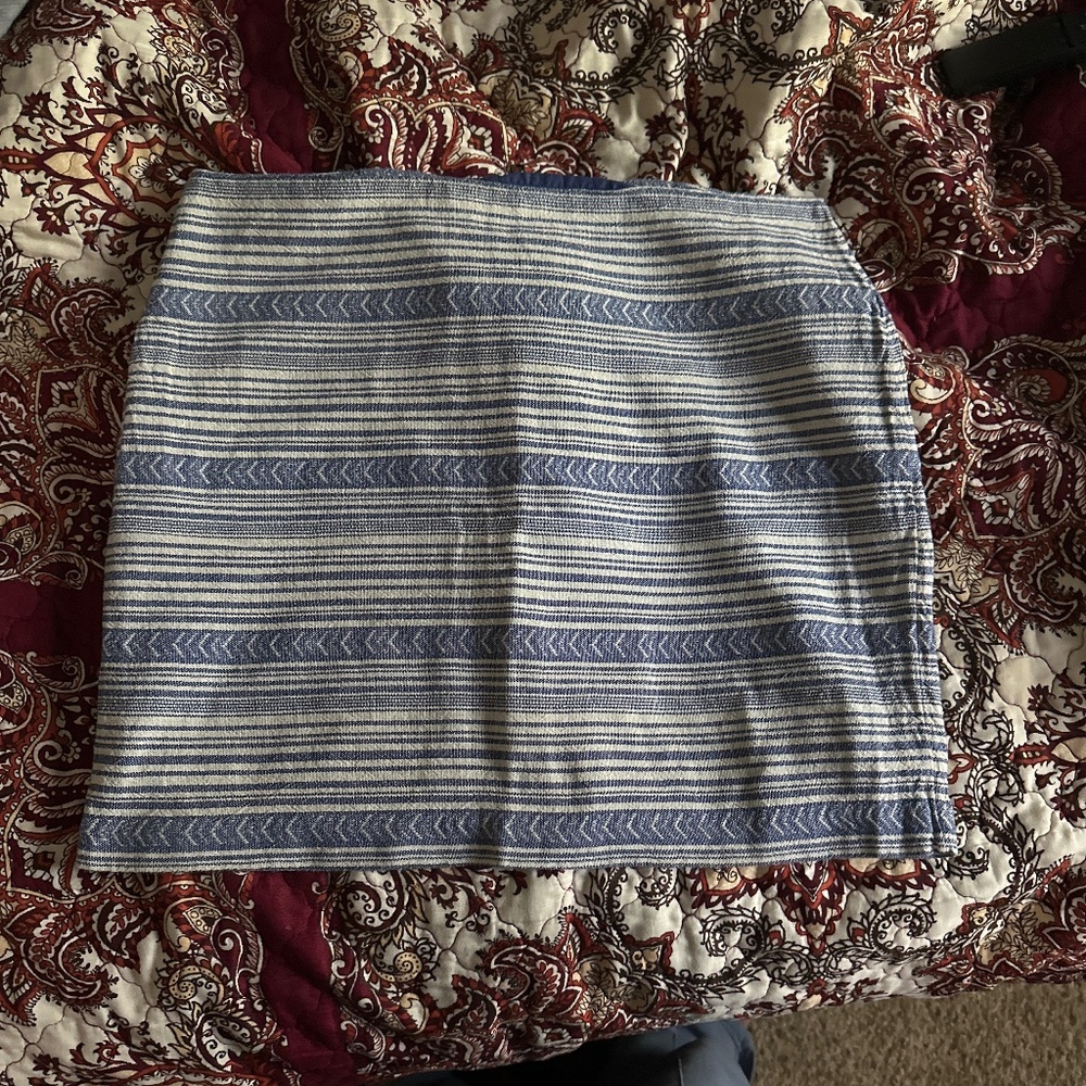 Gap Blue & White Striped Mini Skirt Size 8